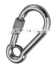 Stainless Steel Spring Snap Hook with Eyelet 304 / 316