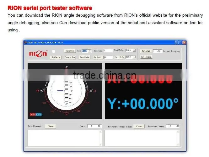 HCA516T Single axis Digital Inclinometer With Built in Higher Precision Temperature Sensor With High Frequence Response