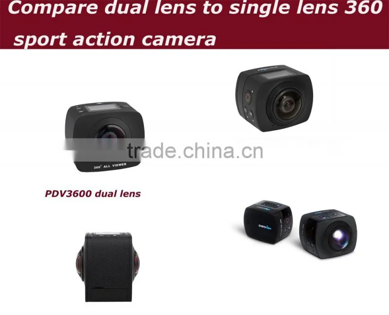 Factory OEM unique dual lens 360 camera panoramic PDV3600