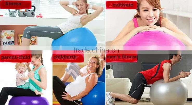 various size of ecofriendly PVC home gym ball,fitness ball,pilates ballon,yoga balls