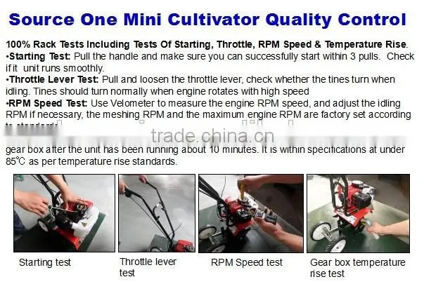 127cc 4-Cycle Front Tine Tiller Rotavator Mini Tractor Use