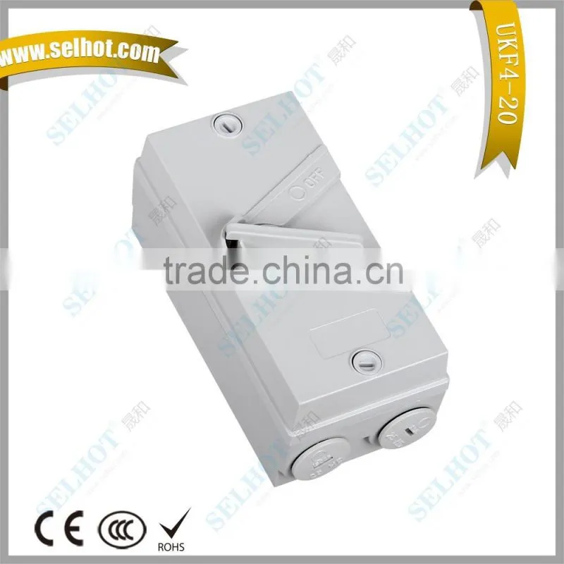 Single Double Three PVC Weather protected Surface Switch