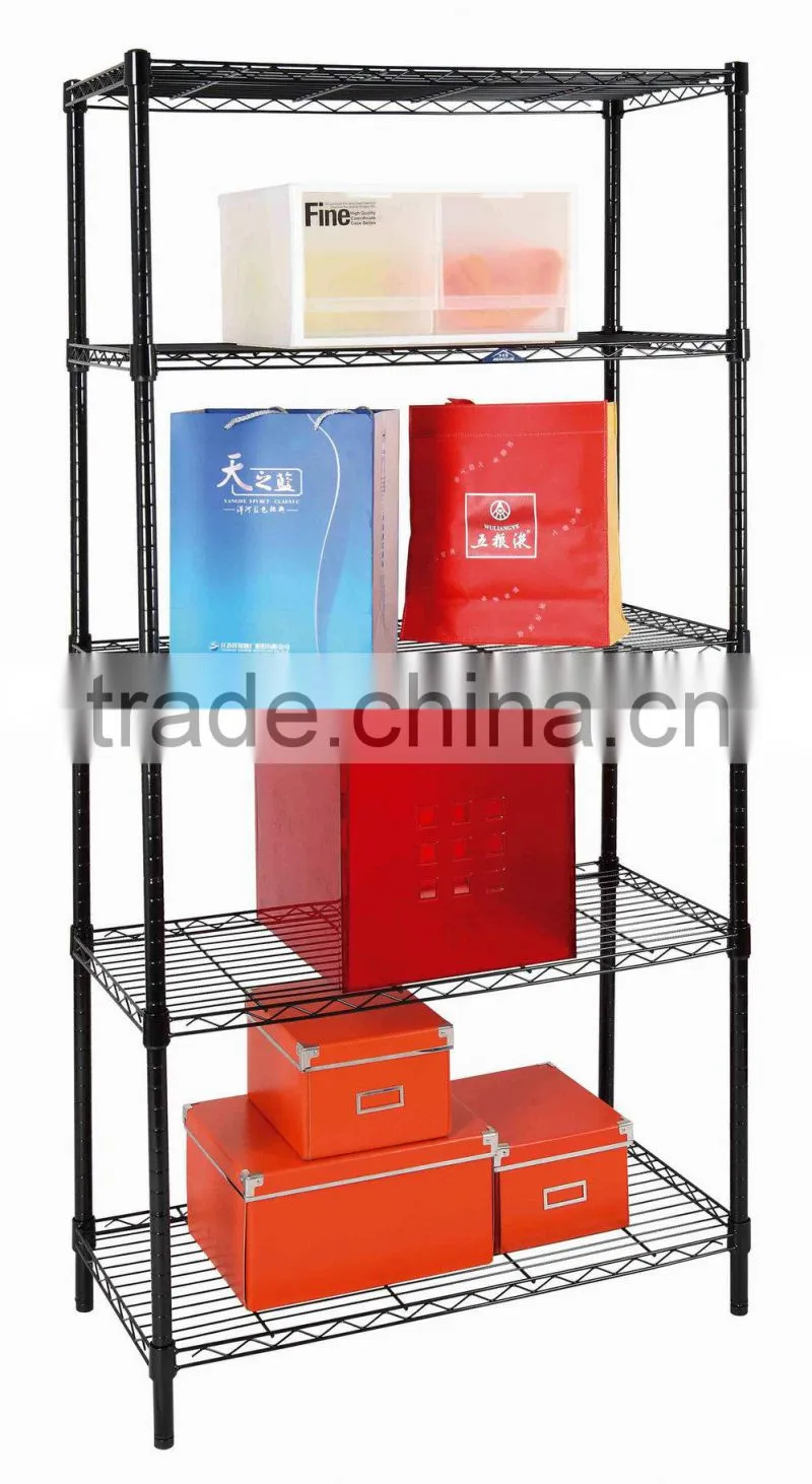 RH-HZM53-12020 five layers metal wire shelf Wire shelving rack 1200*530*2000mm commodity shelf wire mesh rack