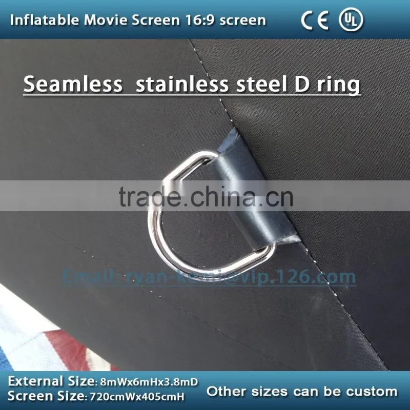 6x4m inflatable rear projection movie screen large inflatable movie screen inflatable projection screen for sale