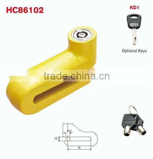 HOT SELL colorful motorcycle disk lock / brake lock HC86102