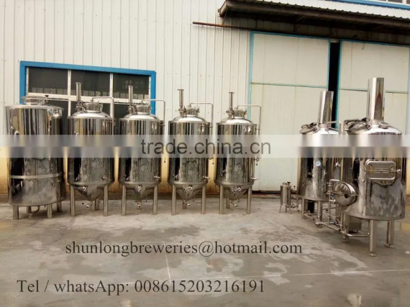 high quality beer brewing system with malt crush system , brew house, conical fermenter