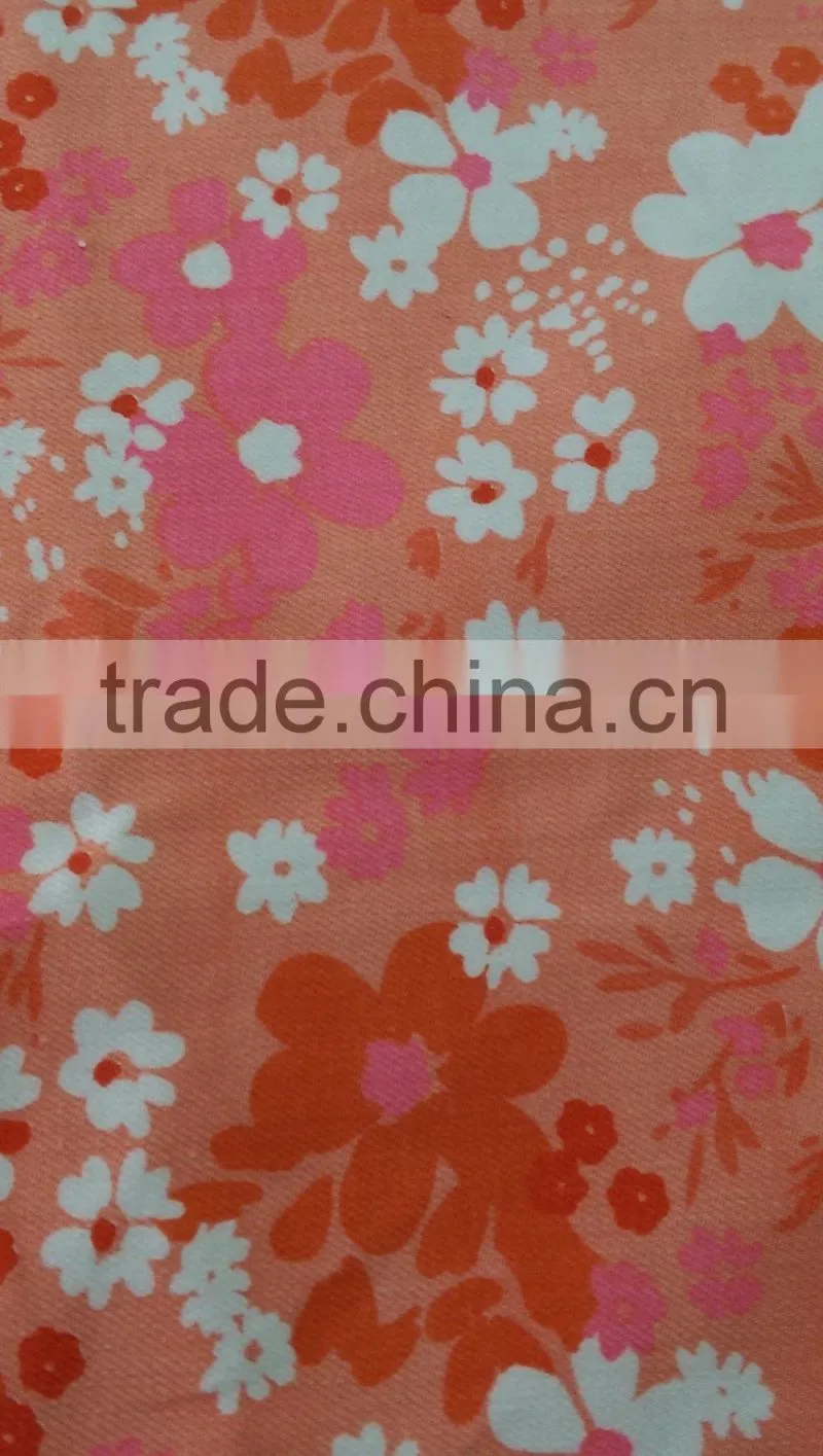 Plain Printed Cotton/100% cotton herringbone twill fabric