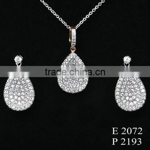 New arrival fashion costume jewelry set new designs zircon alibaba jewelry