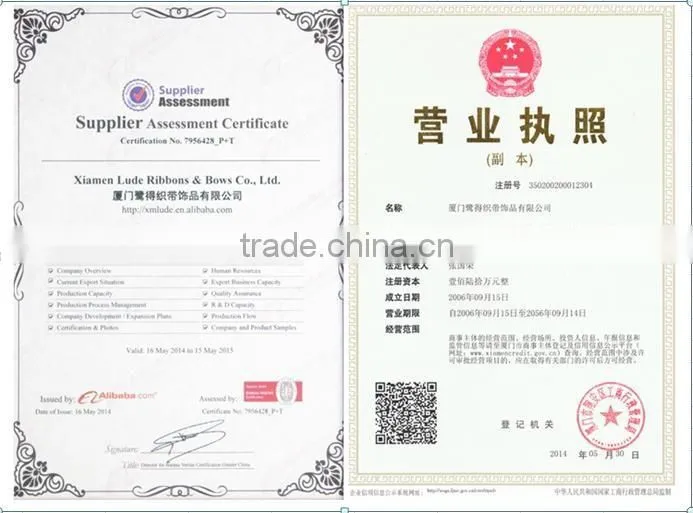 Hot sales printed satin ribbon handle for paper bag