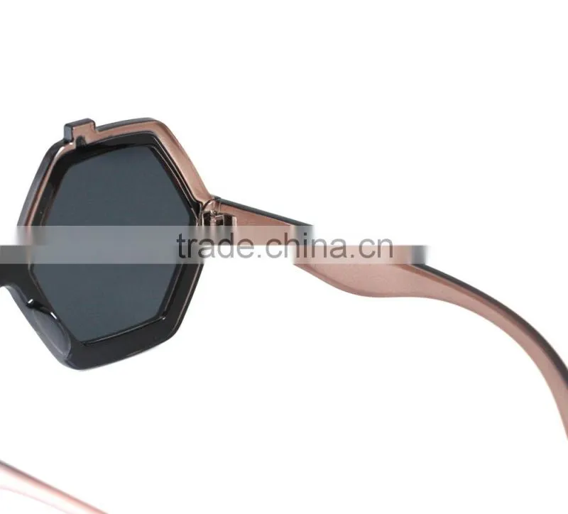 2015 promotion plastic quadrilateral sun glasses UV400 with diamond