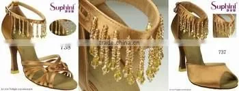 Rhinestone/Crystal pendant ladies latin dance Shoes by Suphini Dance Shoes