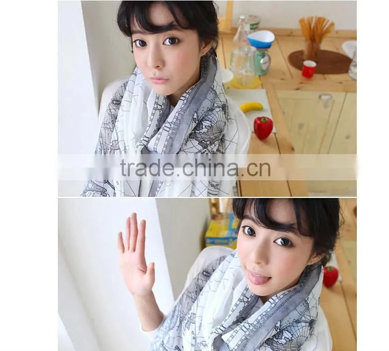 Word map printing fashion scarf,latest design wholesale cheap scarf,large scarf