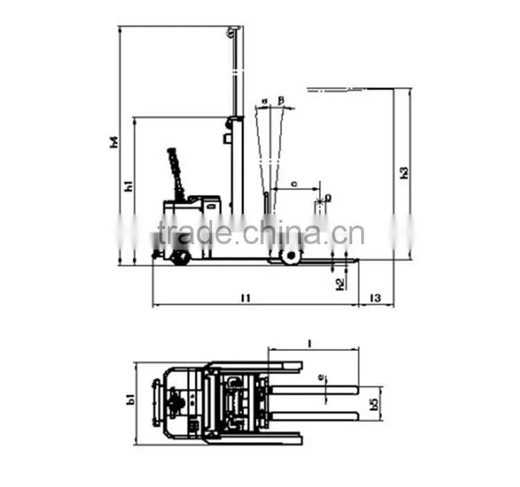 Electric Moving and Lifting Reach Truck Forklift