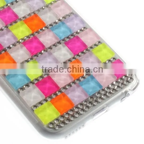Mobile Phone Accessory Crystals Diamond Tpu Case For Iphone6