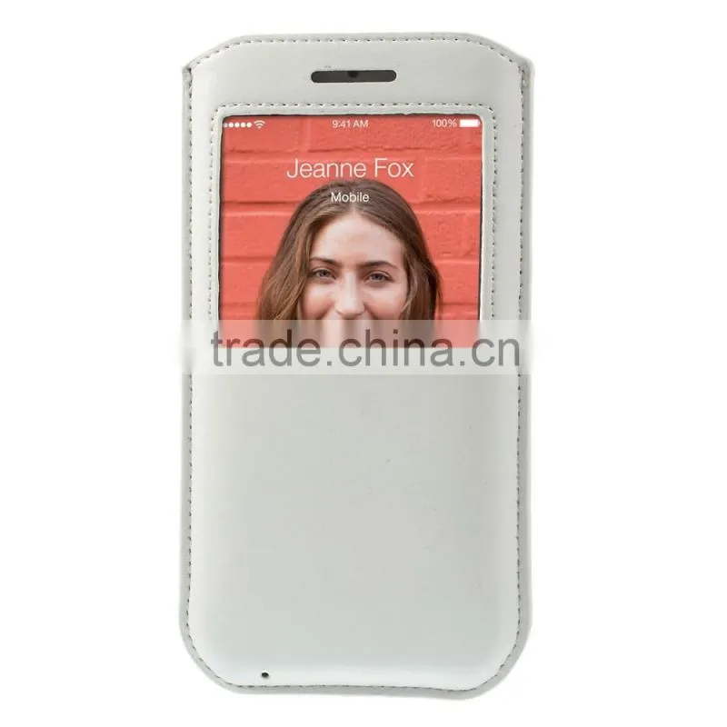 Wholesale new design pull tab pu leather pouch case for samsung galaxy note 4