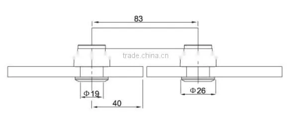 HOT SALE stainless steel three points glass connector