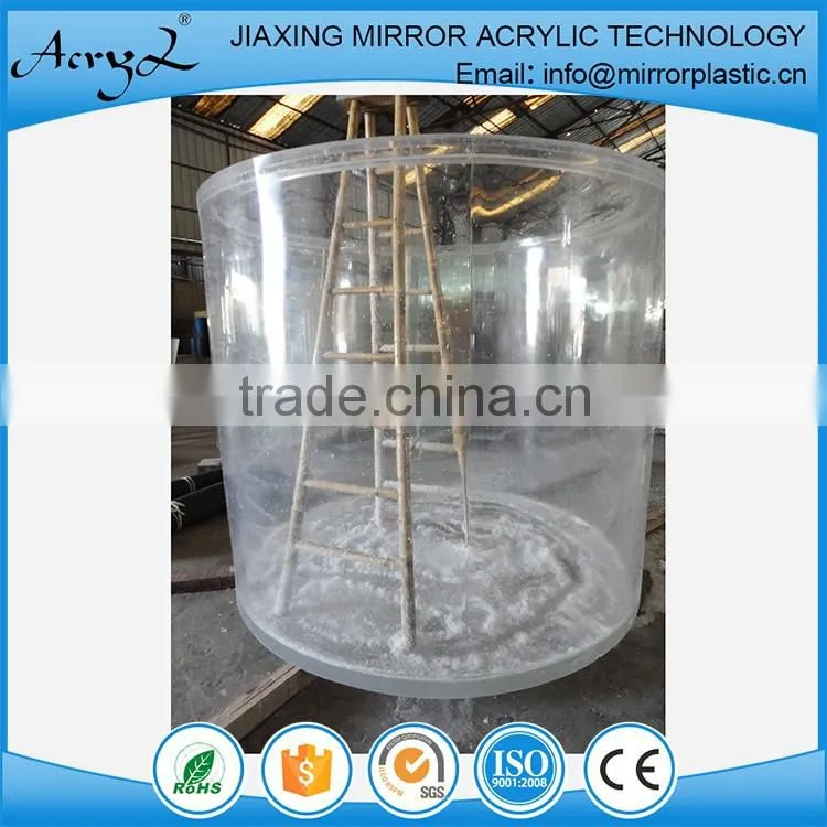 Clear plastic round acrylic fish tank aquarium acrylic cylinder