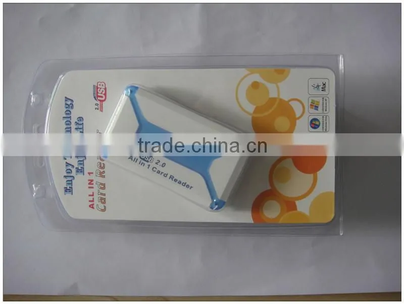 android usb smart sim card reader plastic coustom logo card reader writer with 6 slots(OS-CR121)