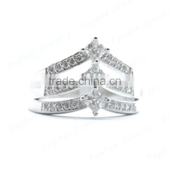 Good quality 925 silver zircon stone fashion ring