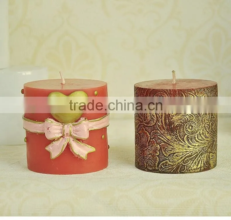 Wholesale Multi-color flameless scented decorative pillar candle