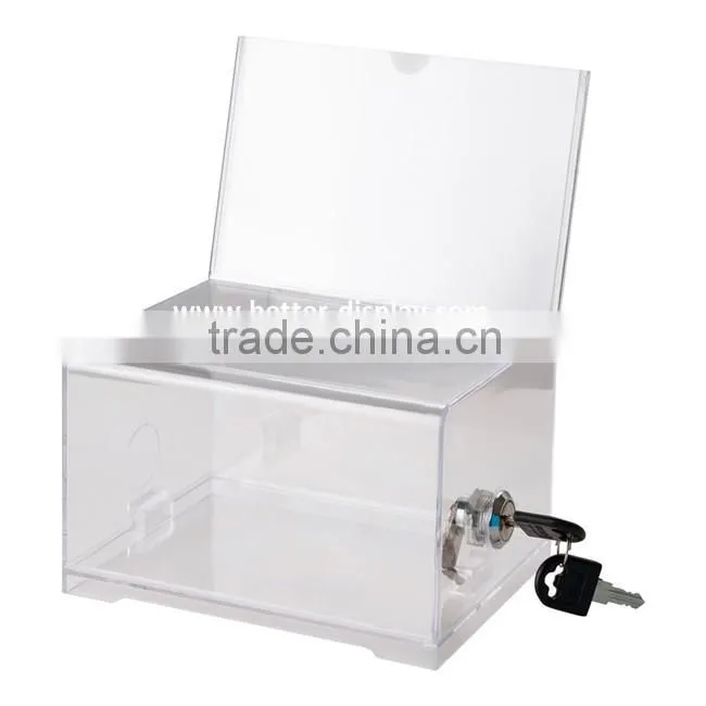 wholesale acrylic money collection tins