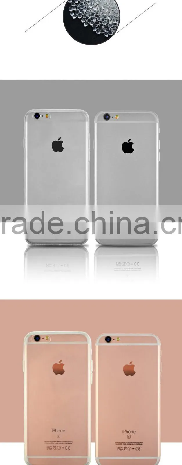New Clear Soft Transparent Gel Skin tpu case FOR IPHONE 6 case