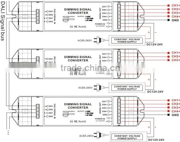 BC-344-010V Dali to 0-10V/1-10V Converter / 4 channels