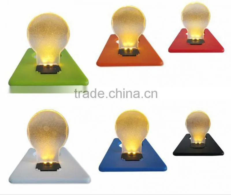 Perfect Promotion Gift Portable Pocket Bulb Shape LED Card Light Lamp