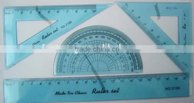 blue color 4 in 1 ruler set