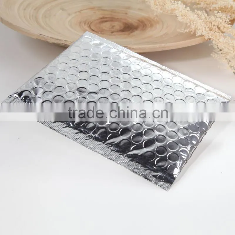 light silver metallic bubble mailers