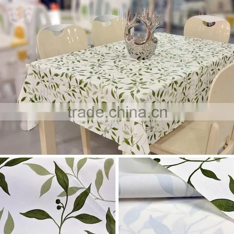 printed satin 100% Polyester table cloth fabric
