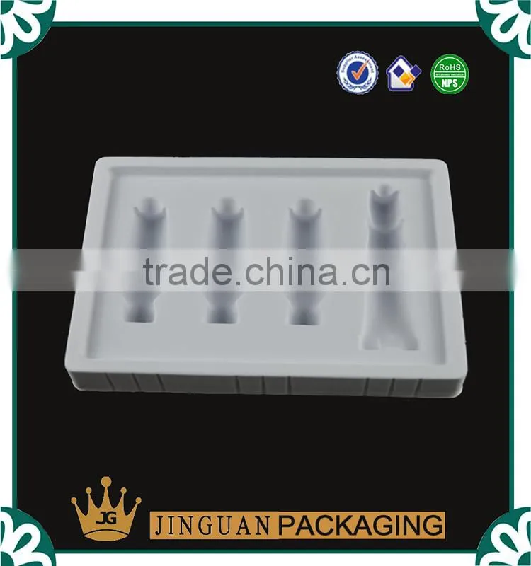 Hot Sale Packaging Disposable Black PP Flocking Plastic Cosmetic Tray Blister