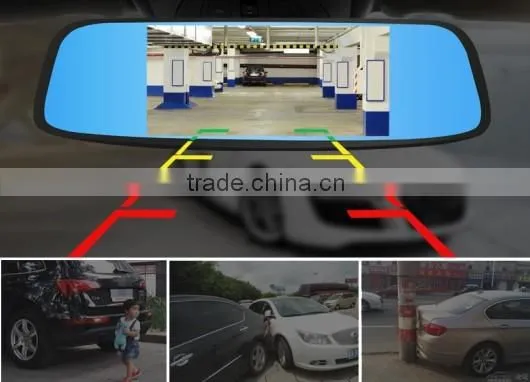 Full HD 1080P Car DVR Window Glass Mounting Rear View Mirror Monitor Car Black Box with Front View Camera 188
