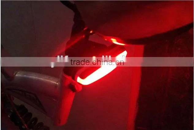 USB Rechargeable Led Bike Bicycle Laser Beam Rear Tail Light Strobe Light lamp On Bike