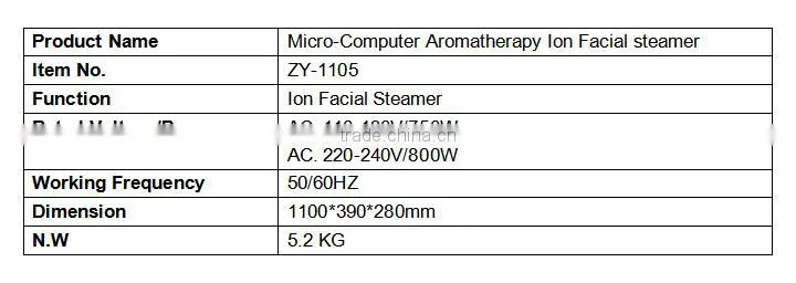 The hot facial steamer parts of beauty shop