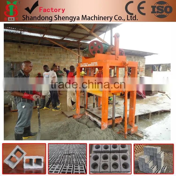 Shengya Brand hydraulic clay interlocking brick machine SY1-25 for build house make fly ash solid block in Africa best selling