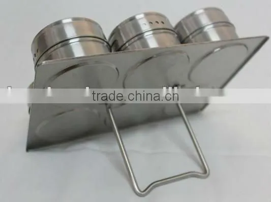 stainless steel spice tin spice box with magnetic rack magnetic spice jar set