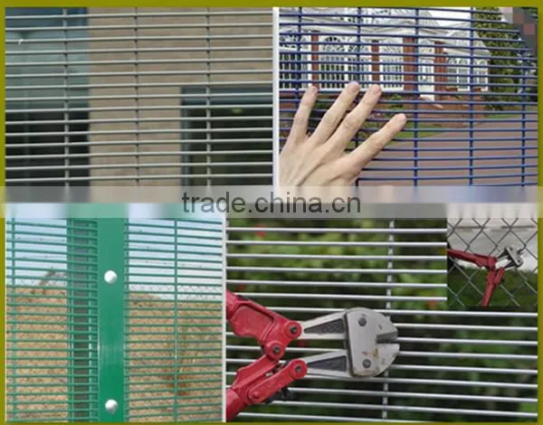 Made in China enclosure security screen panels solid H piers supported high security anti climb 358 grill fence panels