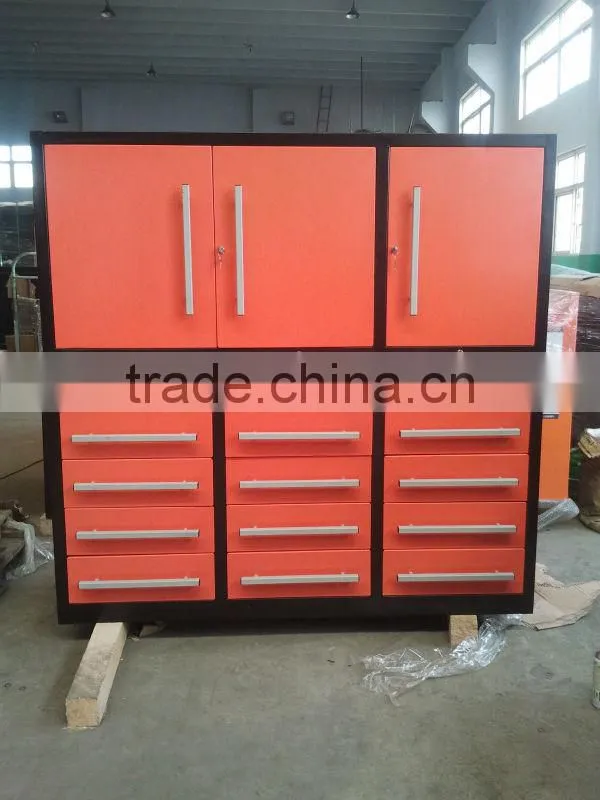 Single rail with chest and drawers tool cabinet