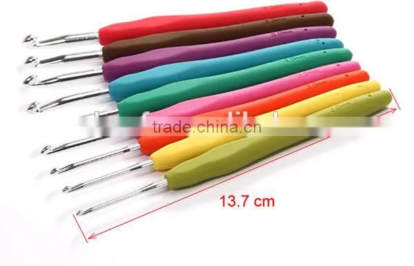 Hot sale tpr thermoplastic rubber crochet hook , crochet hook set, manufacturer of crochet hook