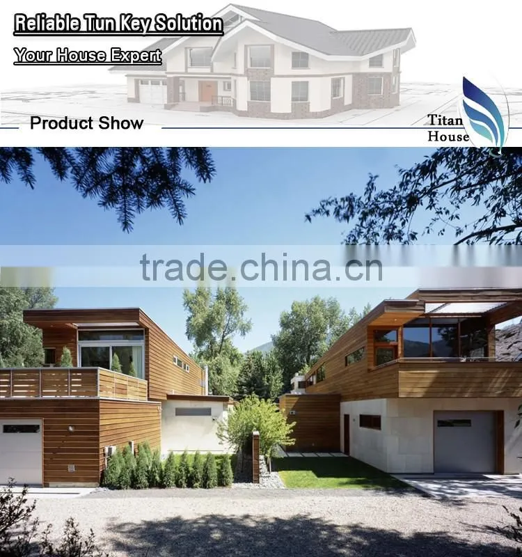 Galvanized Steel Prefab Wooden House Bungalow