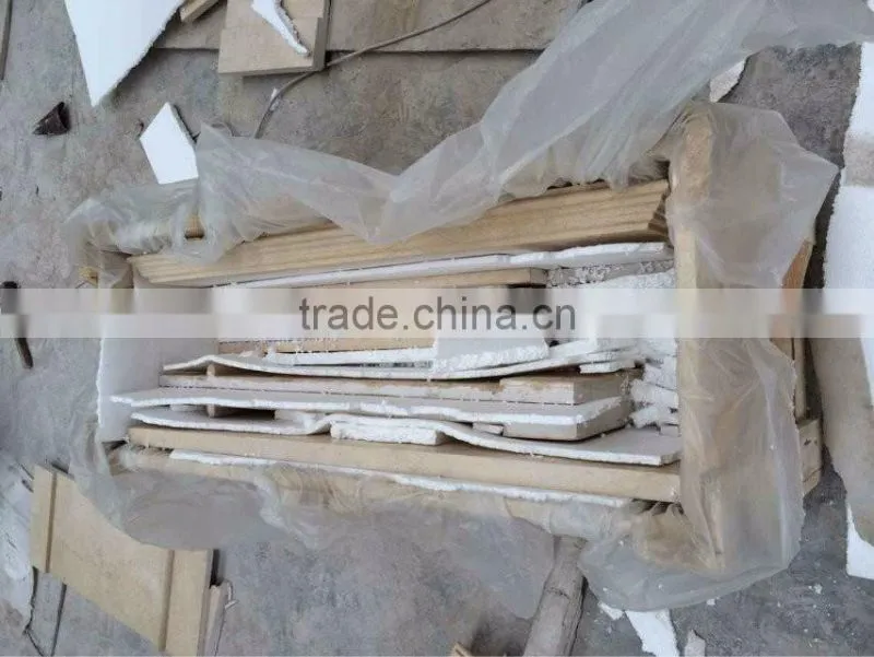 Beige stone electric fireplace for popular sale
