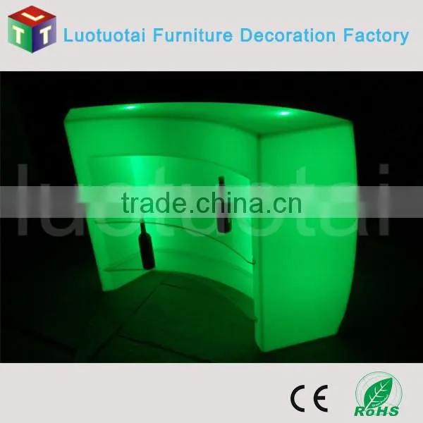 High quality PE plastic RGB Battery Led Furniture illuminated led bar counter LTT-BC09