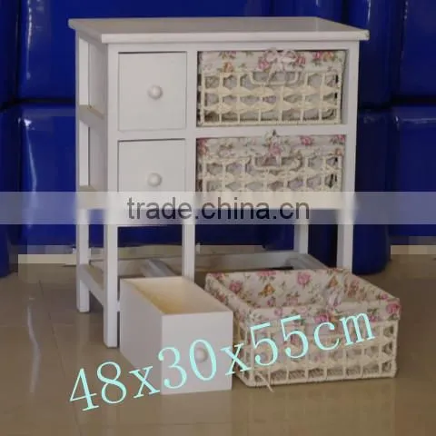 handmade neat with 4 tiers drawers white wicker drawer bathroom cabinet wicker cabinet