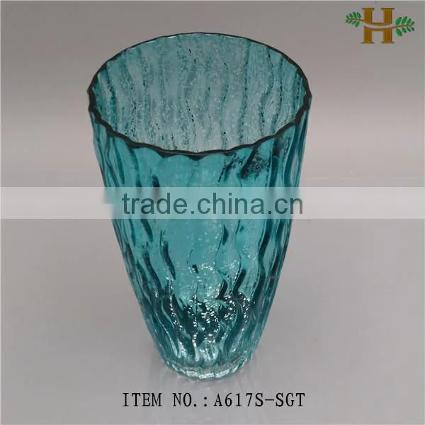 factory price colored glass flower vase