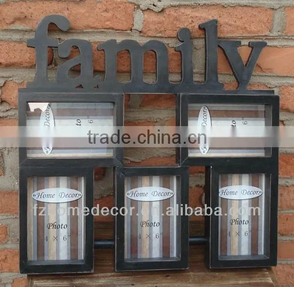family tree photo frame with 5 space and cutting words family