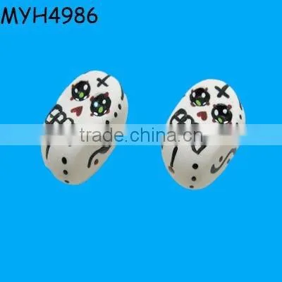Resin green skull beads as gifts&crafts