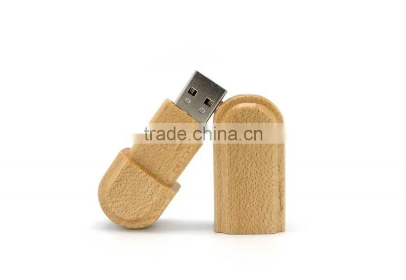 hot sell gift gadget wooden keychain USB stick