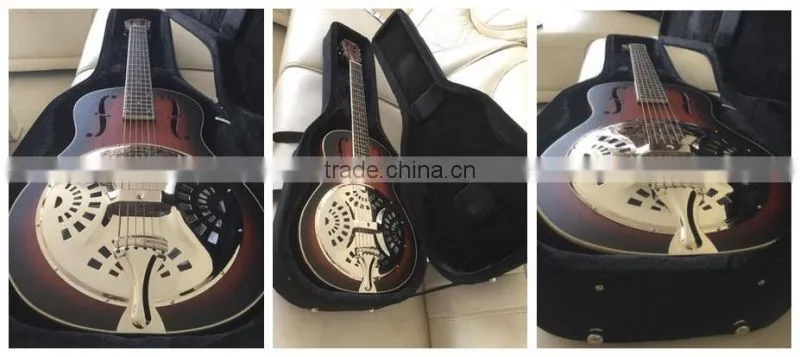 Ancient finish copper alloy body tri-cone resonator guitar