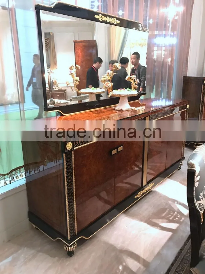 YB69 Luxury Nice Elegant 10 Persons Dining Table with Chairs, Foshan City Classic European Dining Set